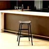 Bancos altos de bar modernos minimalistas com encostos de ferro, bancos altos para uso doméstico, bancos de bar de couro estilo luxo leve