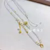 Cadena de Cuentas de Cristal Blanco Original Hebilla Universal Sentido Avanzado Joker Cristal Zorro de Nueve Colas Marca Tailandesa Cadena para Colgar Thangka 4mm Largo 60