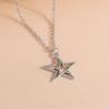 Cross-border punk rock personalizado criativo simples all-match cinco pontas estrela pingente colar clavícula corrente feminino estrela atacado moda