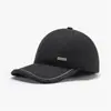 Boné de Baseball para Outono e Inverno para Homens de Meia-Idade e Idosos, Estilo Coreano Quente de Lã e Algodão, Proteção Solar, Boné Simples Casual com Aba