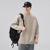 Suéter de Color Sólido para Hombre 2025 Otoño e Invierno Nuevo Estilo Tejido Perezoso de Alta Gama Casual Chaqueta Cardigan