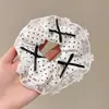 Scrunchie Jumbo de Satén Retro para Niñas, Lazo para el Cabello de Leopardo de Moda Resistente, Accesorio para el Cabello con Banda Elástica de Alta Elasticidad, Lazo para el Cabello con Sensación de Alta Gama