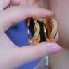 Pendientes ovalados de aguja de plata de viento frío temperamento moda diseño sentido anillo de oreja nicho lujo ligero alto sentido pendientes al por mayor mujeres