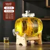 Jarra de Vino con Grifo, Botella de Vino Especial, Botella de Vidrio para Vino, Recipiente Sellado para el Hogar, Jarra de Vino Medicinal de Ginseng, Jarra de Vino, Licor