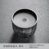 Estilo japonés vidrio cobre moneda edificio agua con tapa tamaño pequeño taza para lavar té olla de agua de lavado agua residual cubo de té frasco de posos de té accesorios para juego de té