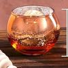 Taza para Vela Decoración Navideña Decoración de Mesa Estilo Occidental Dorado Plateado Rosa Redondo Portavelas Vidrio Botella de Vidrio