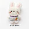 Accesorios para muñecas de conejo de peluche de dibujos animados, originales, suaves y lindos, de cuerpo completo, con broche para bolso de corazón para niña