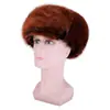 Sombrero Nuevo Invierno Sombrero Lei Feng PU Engrosado Protección Orejas Grandes Sombrero para Montar a Prueba de Frío Imitación Zorro Lana Larga Sombrero de Algodón