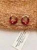 Pendientes Redondos Irregulares de Alta Gama, Pendientes Pintados al Óleo, Pendientes de Lujo Ligero y Versátiles