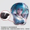 Alfombrilla de ratón 3D Estéreo Pecho Hatsune Miku Protector de muñeca de silicona Agujero de conejo Juego Dormitorio Estación de trabajo Almohadilla suave para la muñeca
