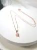 Colar de Trevo de Quatro Folhas da Sorte Feminino Design de Nicho Ins Corrente de Clavícula Simples Elegante Pingente Luxo Acessível Acessórios de Alta Qualidade