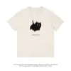 Camiseta de Manga Corta de Algodón Puro Estilo Japonés para Hombre Camiseta Sencilla con Estampado y Cuello Redondo para Hombre Tops Casuales Versátiles para Mujer Ins