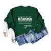 Moda casual de comércio exterior da Amazon AVISO PARA AS MENINAS suéter folgado com estampa de letras simples