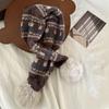 Cachecol Infantil de Outono e Inverno Quente Tricotado à Prova de Frio Cachecol de Pescoço Estilo Coreano Combina com Tudo Espesso Toalha Cruzada Moderna para Meninos e Meninas