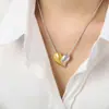 Processamento Personalizado/Estilo Francês Levemente Luxuoso Corrente de Cobra Redonda Aço Titânio Ouro 18K Versátil Personalidade Corrente de Clavícula Colar Venda por Atacado para Mulheres