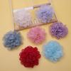 Estilo Coreano Chiffon Borda Queimada Fio Flor Flor de Organza Rosa Camélia Acessórios de Roupa Acessórios de Broche Joias DIY Flor de Sapato