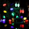 Suministro de Fábrica Fuente Decoración Navideña Collar de 9 Bombillas Venta Caliente Transfronteriza Europea y Americana Collar Led para Fiesta Joyería
