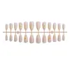 Unhas de Manicure Usáveis, Contas de Aço Estampadas em Formato Amêndoa, Adesivos de Manicure Simples, Unhas Postiças em Cor Degradê, Cabelo Liso