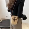 Bolsa para Teléfono Móvil de Mujer Nuevo Diseño de Nicho a la Moda Bolsa Tejida Casual Simple Nicho de Un Hombro Cruzada Bolsa Cuadrada Pequeña Bolso de Mujer