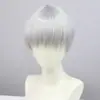 Cos Neil Peluca Mecánica Época Gris Plateado 9S nier automata2Bcos Peluca Cabello Corto Blanco Plateado