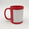 Comércio Exterior Caneca de Cerâmica Vermelha 11oz com Imagem Revestimento Preto Caneca DIY para Transferência de Calor Caneca Interessante para Crianças