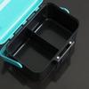 Caja Colgante para Gusanos Vivos de Cintura con Mango Azul, Caja para Lombrices Rojas, Caja para Cebo con Clip, Caja de Accesorios para Pesca de Gusanos de Arena