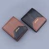 Cartera corta para hombre, tarjetero integrado, cartera corta para hombre, tarjetero con cremallera, cartera corta para hombre, monedero