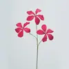 [3 Cabezas de Orquídeas de Llama] Flores de Plástico Simuladas Línea Niche para Bodas Decoración Floral Accesorios Suaves para Fotografía y Adornos