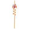 Decoraciones de Pajitas de Animales de Circo de PVC, Pegatinas para Pajitas, Bebidas para Fiestas, Paquetes de Regalo de Payaso, Amazon Transfronterizo