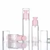 Conjunto de Frascos Dispensadores a Vácuo Viagem Portátil Frasco de Amostra Loção Base Maquiagem Produto para Cuidados com a Pele Frasco a Vácuo Tipo Push