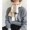 2024 Gama Alta Corea del Sur Blogger Dopamina Estilo Ins Bufanda Sencilla para Mujer Gama Alta Versátil Color Sólido Lana Mujer
