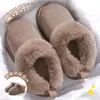 Pantuflas de Algodón Otoño Invierno 2026 Estilo Nuevo Ropa de Exterior para Mujer Suela Gruesa Antideslizante Bloqueo de Temperatura Cálido Felpa Esponjosa Botas de Nieve para Mujer