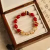 Libro Rojo para Montar Explosiones Pulsera de Dopamina para Mujer Diseño de Nicho Ins Sensación de Alta Gama Dulce Mejor Amiga Joyería de Alto Valor