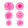 Molde de Silicona Flor Estéreo Simulado Fondant DIY Aromaterapia para Coche Yeso Rosa Peonía Molde para Pastel de Chocolate