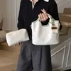 Bolso de mano de mujer personalizado, moderno y sencillo, bolso de hombro y bandolera de gran capacidad para el trabajo, bolso tipo cubo de moda