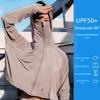 UPF50 roupas de proteção solar xale de seda de gelo das mulheres com capuz roupas de pele proteção solar de verão proteção UV proteção solar roupas de proteção solar atacado