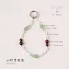 Corrente de celular estilo Zen Chinês com jade amarelo milho Dongling e pulseira de pulso acessório artesanal com múltiplas contas, vem com adesivo