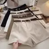 Shorts Casuales para Mujer 2026 Primavera/Verano Nuevo Estilo Coreano ins Estilo Hong Kong Retro Simple Ropa Exterior Cintura Alta Falda-Pantalón Pierna Ancha