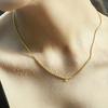 Plata Esterlina S925 1mm Cadena Lisa de Hueso de Serpiente Plateada para Mujer Celebridad de Internet Collar de Verano Nicho Lujo Accesible Ins Cadena de Clavícula de Alta Gama