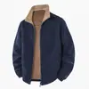 Envío Gratis Ventas Directas de Fábrica [Stock Disponible en el Puesto] Chaqueta de Forro Polar con Cuello Alto para Hombre, Chaqueta de Otoño e Invierno, Forro Polar Polar Engrosado