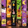 Tela colgante de Halloween, pancarta de decoración de ambiente para tienda, linterna de calabaza, arreglo de escena de pared de fondo para eventos en centros comerciales y jardines de infancia