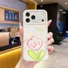 Ventas directas del fabricante: Funda de teléfono de silicona líquida floral de tulipán simple estilo coreano para iPhone 18 Pro Max, producción y venta al por mayor