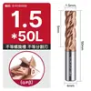 Fresa de aço tungstênio Huhao 65 graus, carboneto de 4 cortes, especializada para aço inoxidável, ferramenta CNC, fresa de topo de comprimento estendido