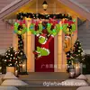 Decoración de Valla Navideña para Exteriores Juego de 6 Piezas Valla Navideña Iluminada con Señal de Asomarse y Luces de Cadena LED Decoración de Jardín
