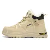 Zapatos para Hombre Patentados Nuevas Botas de Invierno de Terciopelo de Caña Alta Zapatos de Trabajo para Exteriores para Hombre Zapatos de Algodón Cálidos Engrosados Botines