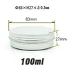 Caixa de alumínio rosqueada de 100g caixa cosmética vazia selada para creme, caixa de metal, caixa para linha de pesca, caixa de embalagem, caixa de acessórios