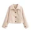 Para Exportación Transfronteriza Spot 2025 Chaqueta Corta de Lana Casual de Moda Nueva para Mujer Otoño e Invierno