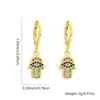 Distrito Lu, Europa y Estados Unidos tendencia de moda personalidad una variedad de cobre chapado en oro incrustado circón de color red-hot hip-hop pendientes joyería para orejas