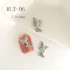 Decorações Vazadas de Borboleta para Nail Art, Mini Enfeites Populares de Borboleta para Unhas, Design de Duas Asas, Estilo Iridescente de Luxo Leve