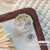 Arte de uñas nuevo material de flor seca de ópalo jardín secreto brocado de nube ultradelgado lentejuelas de flor seca decoraciones de uñas al por mayor